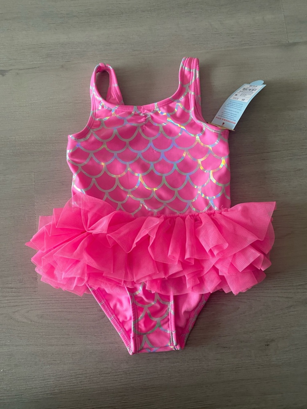 Cat & Jack Hot Pink Girls Tutu Swimsuit